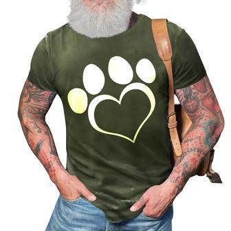 Paw Love Dog Lover Paw Print Heart Cute Dog Mom For Women 3D Print Casual Tshirt - Thegiftio UK