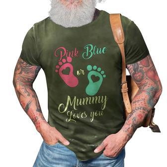 Pink Or Blue Mummy Loves You Gift 3D Print Casual Tshirt - Monsterry CA