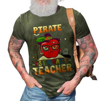 Pirate 1St Grade Teacher For Halloween Funny Pirate Day 3D Print Casual Tshirt - Thegiftio UK