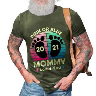 Pregnancy Announcet Mom 2021 Pink Or Blue Mommy Loves You Gift 3D Print Casual Tshirt - Monsterry UK