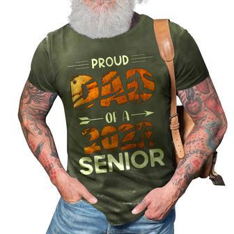 Proud Dad Of A 2022 Senior Tiger Print 3D Print Casual Tshirt - Thegiftio UK