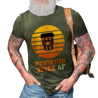 Pumpkin Af Pumpkin Spice Halloween Day Retro Halloween 3D Print Casual Tshirt - Thegiftio UK
