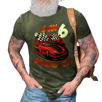 Race Car 6Th Birthday Boy 6 Year Old Racing Car Driver 3D Print Casual Tshirt - Thegiftio UK