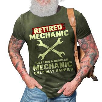 Retired Mechanic V2 3D Print Casual Tshirt - Seseable