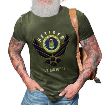 Retired Us Air Force Veteran Retirement Gift 3D Print Casual Tshirt - Monsterry DE