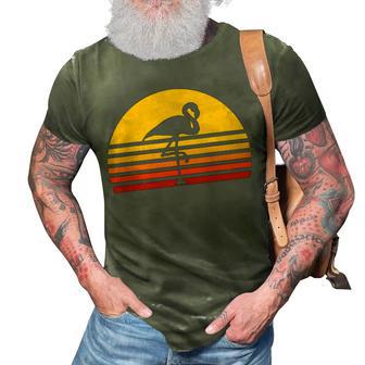 Retro Flamingo Vintage Sunset Flamingo 3D Print Casual Tshirt - Thegiftio UK