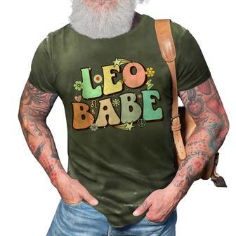 Retro Groovy Leo Babe July & August Birthday Leo Zodiac Sign 3D Print Casual Tshirt - Seseable
