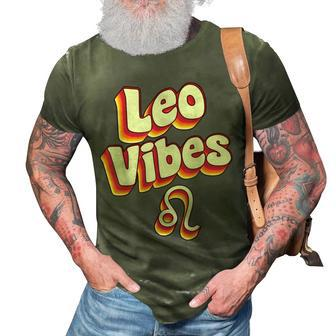 Retro Leo Zodiac Sign Astrology July August Birthday Leo 3D Print Casual Tshirt - Seseable
