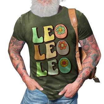 Retro Leo Zodiac Sign Astrology July August Birthday Leo V2 3D Print Casual Tshirt - Seseable
