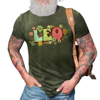 Retro Leo Zodiac Sign Astrology July August Birthday Leo V3 3D Print Casual Tshirt - Seseable