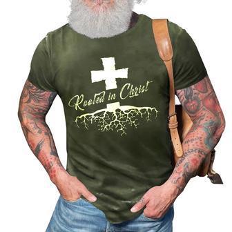Rooted In Christ Religious Christian Jesus 3D Print Casual Tshirt - Thegiftio UK