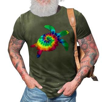 Sea Turtle Tie Dye Vintage Scuba Diving Diver Turtle 3D Print Casual Tshirt - Thegiftio UK