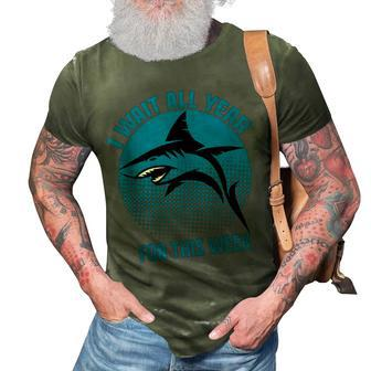 Shark 2022 I Wait All Year For This Week Funny Sharks Ocean 3D Print Casual Tshirt - Thegiftio UK