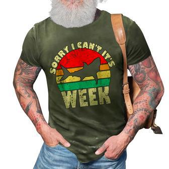 Sorry I Cant Its Week Funny Shark Ocean 3D Print Casual Tshirt - Thegiftio UK
