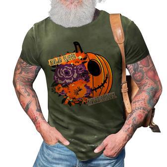 Sorta Sweet Sorta Spooky Funny Halloween Women Girls Pumpkin 3D Print Casual Tshirt - Seseable