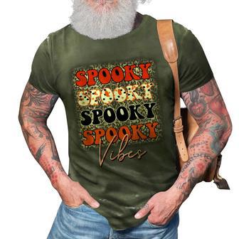 Spooky Vibes Leopard Easy Diy Halloween Costume Retro 3D Print Casual Tshirt - Seseable