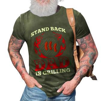 Stand Back Dad Is Grilling Funny Barbecue Dad Fathers Day Great Gift Graphic Design Printed Casual Daily Basic 3D Print Casual Tshirt - Thegiftio UK