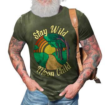 Stay Wild Moon Child Boho Peace Hippie V3 3D Print Casual Tshirt - Seseable