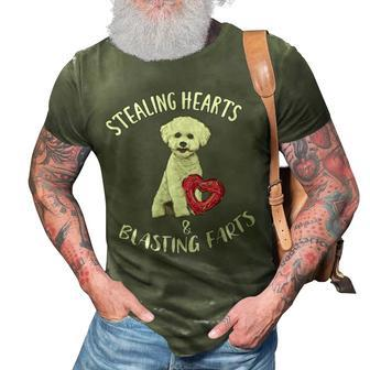 Stealing Hearts Blasting Farts Bichons Frise Valentines Day 3D Print Casual Tshirt