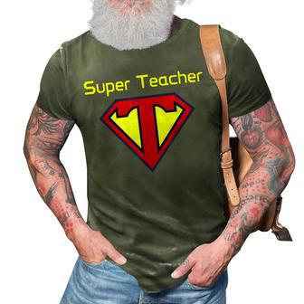 Superteacher Superhero Funny Teacher Gift 3D Print Casual Tshirt - Thegiftio UK