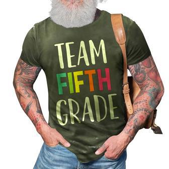 Team 5Th Fifth Grade Teacher Back To School 3D Print Casual Tshirt - Thegiftio UK