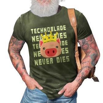 Technoblade Never Dies Technoblade Dream Smp Gift 3D Print Casual Tshirt | Mazezy