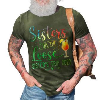 Tie Dye Sisters On The Loose Sisters Weekend Trip 2022 3D Print Casual Tshirt - Thegiftio UK