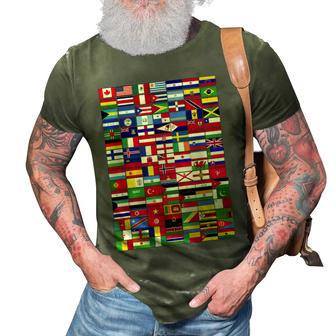 Traveling International Countries Flags World Flags 3D Print Casual Tshirt - Thegiftio UK