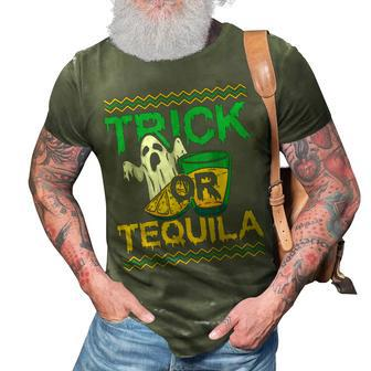 Trick Or Tequila Drunken Ghost Halloween 3D Print Casual Tshirt - Seseable