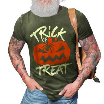 Trick Or Treat Jack O Lantern Pumpkin Creepy Halloween 3D Print Casual Tshirt - Seseable