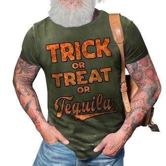 Trick Or Treat Or Tequila Horror Halloween Costume 3D Print Casual Tshirt - Seseable