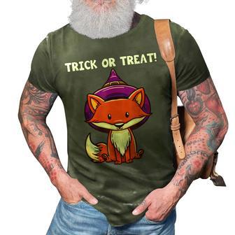 Trick Or Treat Witch Fox Halloween Party Costume Kids 3D Print Casual Tshirt - Seseable
