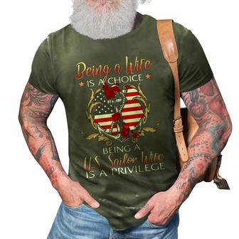 Us Sailor Wife 3D Print Casual Tshirt - Monsterry