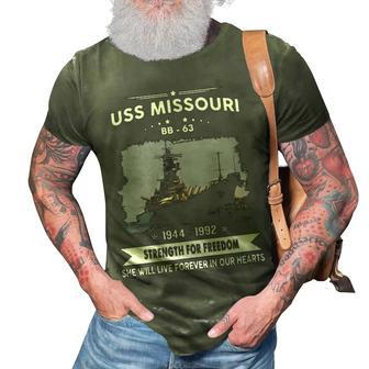 Uss Missouri Bb 3D Print Casual Tshirt - Monsterry DE