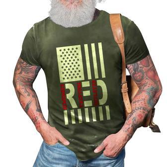Veteran Friday We Wear Red Support Our Troops Us Flag White Graphic Design Printed Casual Daily Basic 3D Print Casual Tshirt - Thegiftio UK