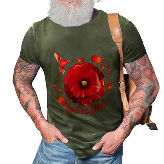 Veterans Day Lest We Forget Red Poppy Flower Usa Memorial Cool Gift 3D Print Casual Tshirt - Monsterry CA