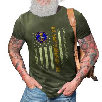 Vintage Us American Flag Proud Us Navy Submarine Veteran Dad Gift Graphic Design Printed Casual Daily Basic 3D Print Casual Tshirt - Thegiftio UK