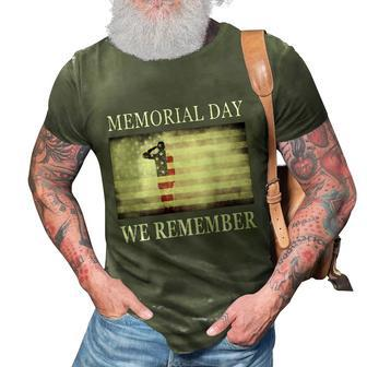 We Remember Funny Gift Salute Military Memorial Day Cute Gift 3D Print Casual Tshirt - Monsterry AU
