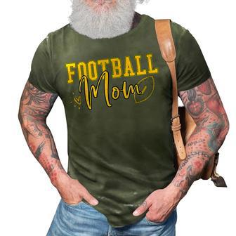 Womens Black Gold Football Mom Women Football Mother Football 3D Print Casual Tshirt - Thegiftio UK
