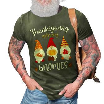 Womens Hangin Thanksgiving With My Gnomies Fall Funny 3D Print Casual Tshirt - Thegiftio UK
