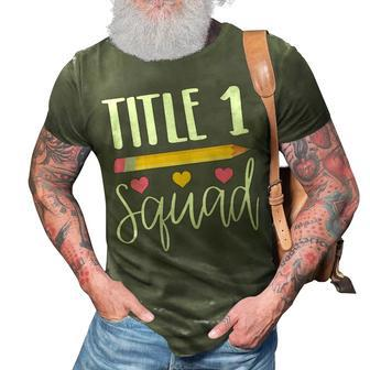 Womens Title 1 Squad Cute Title 1 Reading Teacher Gift V Neck 3D Print Casual Tshirt - Thegiftio UK