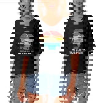 Wings Are For Fairies Funny Helicopter Pilot Retro Vintage Women's Bat Sleeves V-Neck Blouse | Mazezy