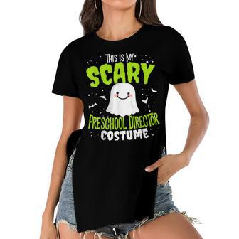 Funny Preschool Director Halloween Nothing Scares Costume V2 Women's Short Sleeves T-shirt With Hem Split - Seseable