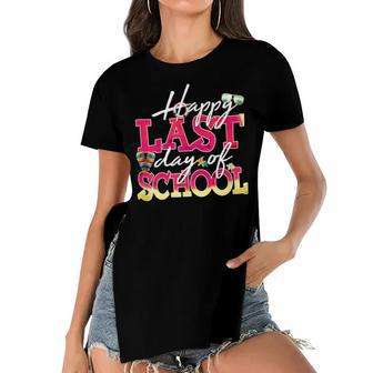 Hello Summer Teacher Student Kids Happy Last Day Of School Women's Short Sleeves T-shirt With Hem Split - Seseable