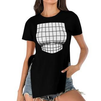Optical Illusion V2 Women's Short Sleeves T-shirt With Hem Split - Seseable