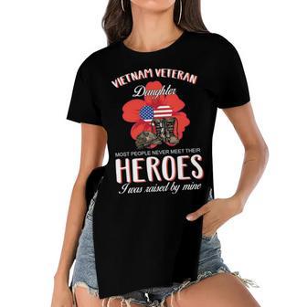 Vietnam Veteran Daughter V2 Women's Short Sleeves T-shirt With Hem Split - Monsterry DE