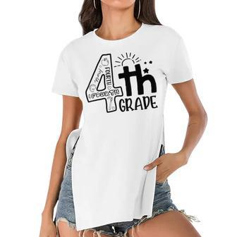 Hello 4Th Grade Teacher Boys And Team Fourth Grade Girls V2 Women's Short Sleeves T-shirt With Hem Split - Seseable