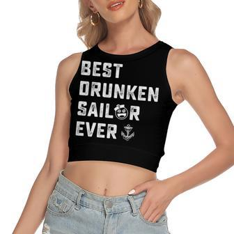 Drunken Sailor V2 Women's Sleeveless Bow Backless Hollow Crop Top - Monsterry