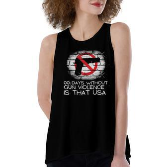 00 Days Without Gun Violence Is That USA Highland Park Shooting Women's Loose Fit Open Back Split Tank Top - Seseable