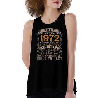 50 Years Old Vintage July 1972 Limited Edition 50Th Birthday Women's Loose Tank Top | Mazezy